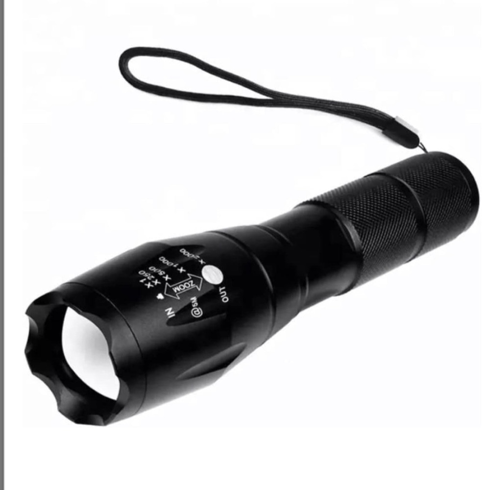 Tactical Flashlight, Adjustable Focus, Battery Powered Waterproof 1000 Lumen LED